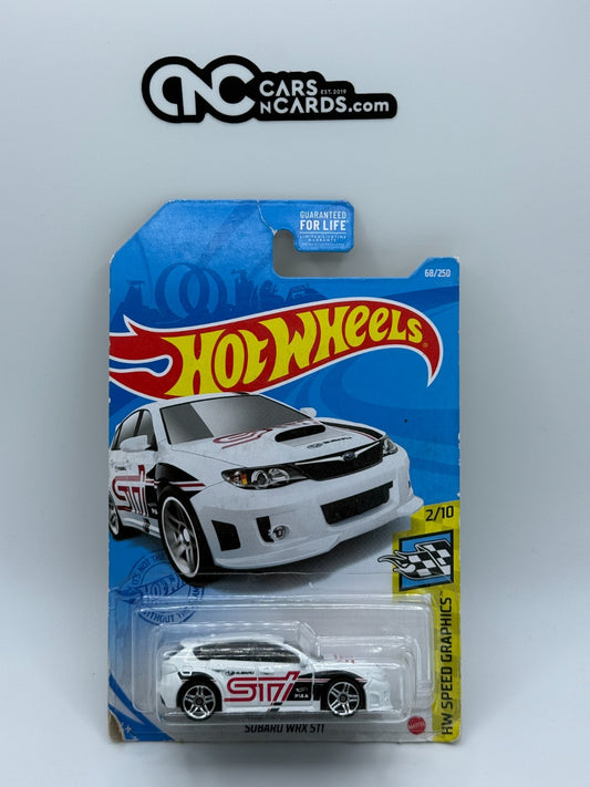 2021 Hot Wheels HW Speed Graphics 2/10 Subaru WRX STI White (Card Damage)