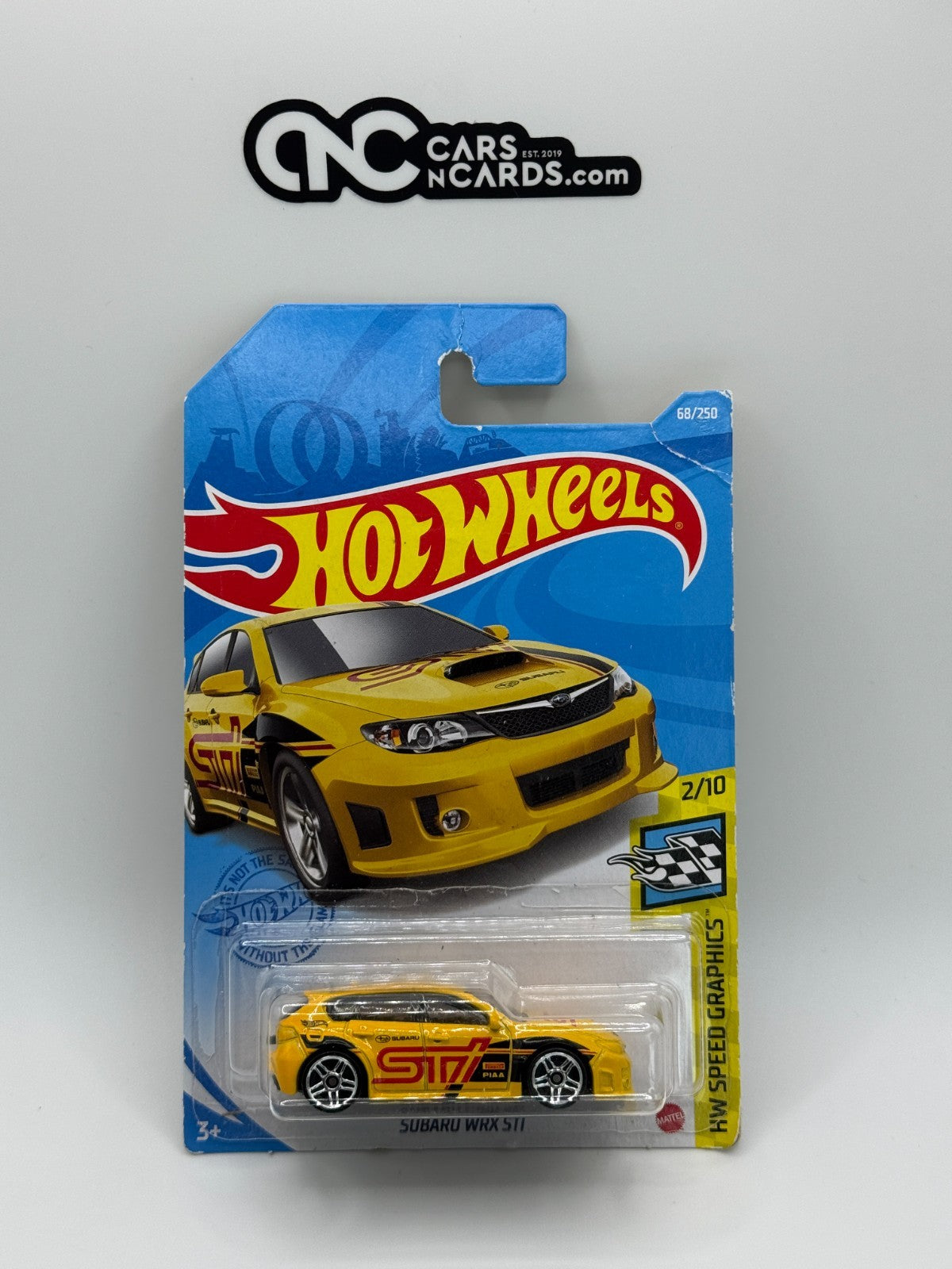 2021 Hot Wheels HW Speed Graphics 2/10 Subaru WRX STI Yellow (Card Damage)