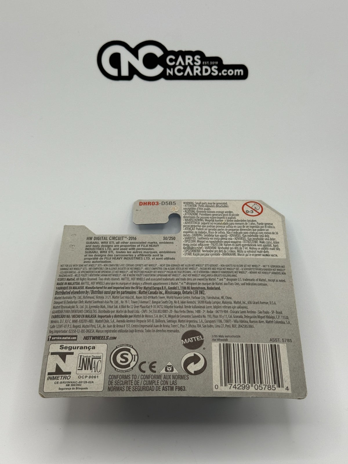 2016 Hot Wheels HW Digital Circuit 10/10 Gravel Subaru WRX STi Short Card