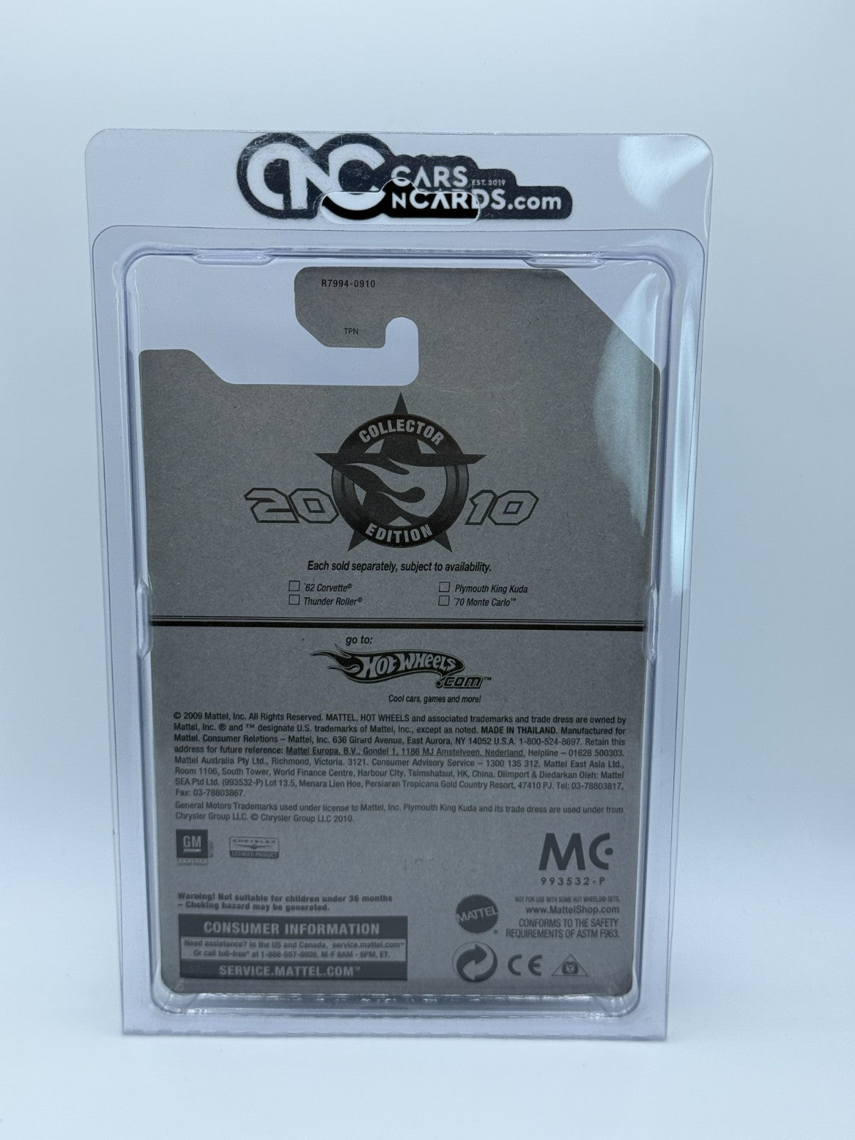 2010 Hot Wheels Collector Edition 03/04 Thunder Roller With Protector
