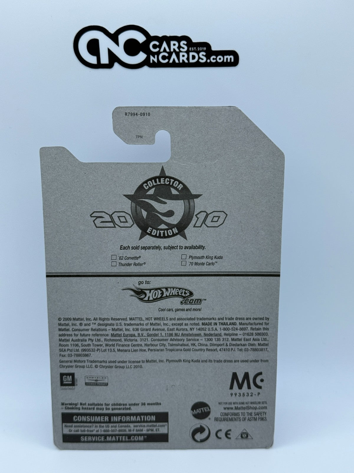 2010 Hot Wheels Collector Edition 03/04 Thunder Roller With Protector