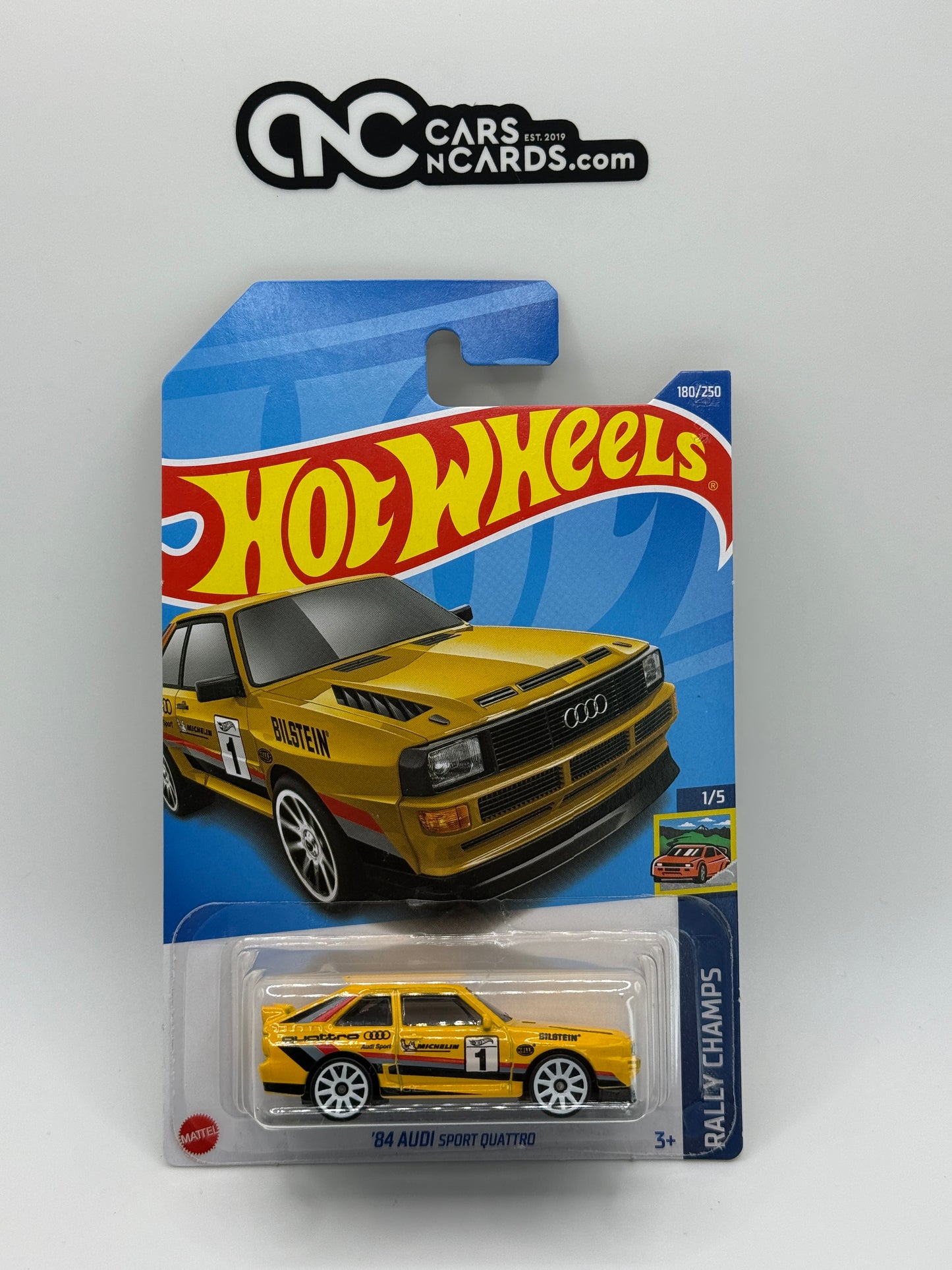 2022 Hot Wheels Rally Champs 1/5 '84 Audi Sport Quattro Yellow