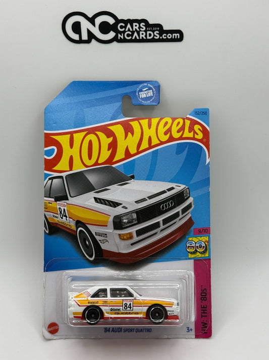 2023 Hot Wheels HW: The '80s 9/10 '84 Audi Sport Quattro White (Card Crease)