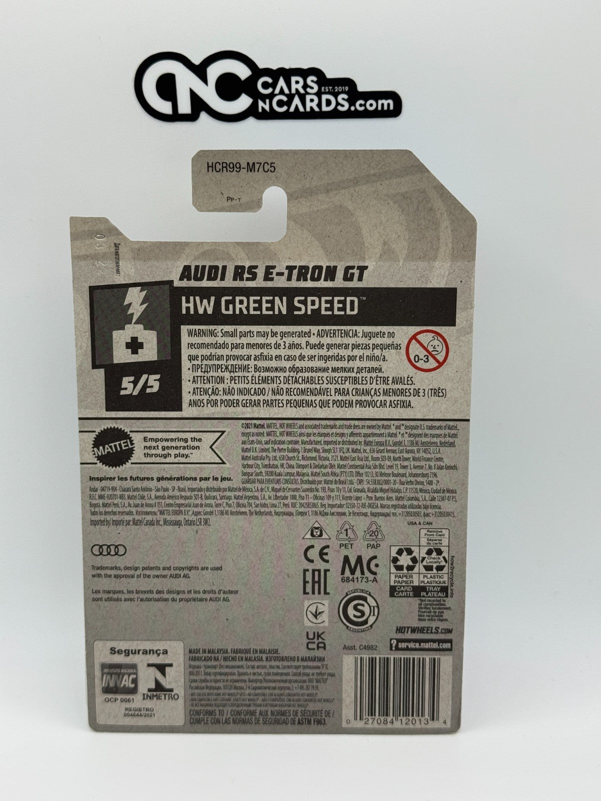2022 Hot Wheels HW Green Speed 5/5 Audi RS E-Tron GT Grey