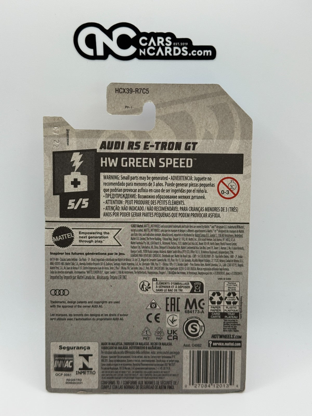 2022 Hot Wheels HW Green Speed 5/5 Audi RS E-Tron GT Red