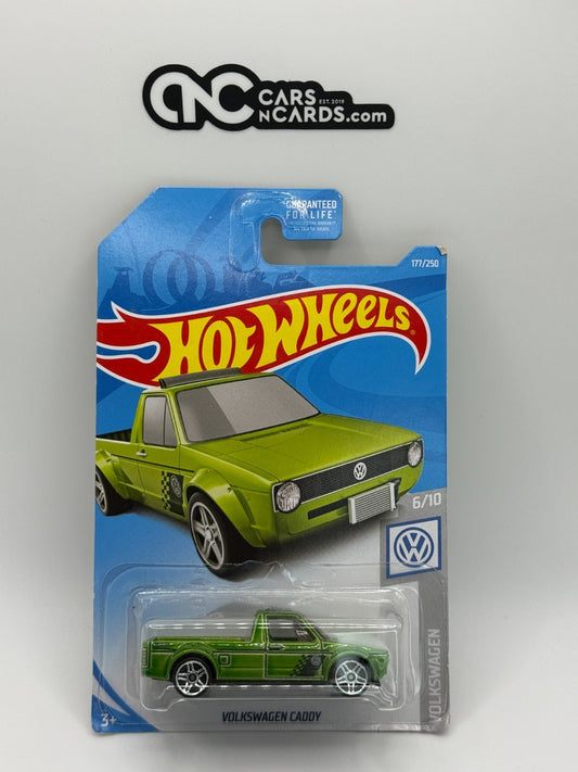 2019 Hot Wheels Volkswagen 6/10 Volkswagen Caddy (Soft Corners/Hole in Card)