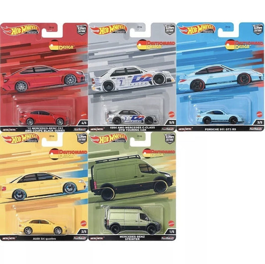 2022 Hot Wheels Premium Car Culture Deutschland Design Full Set of 5 Cars