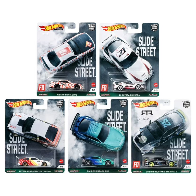 2021 Hot Wheels Premium Car Culture Slide Street Full Set of 5 Cars