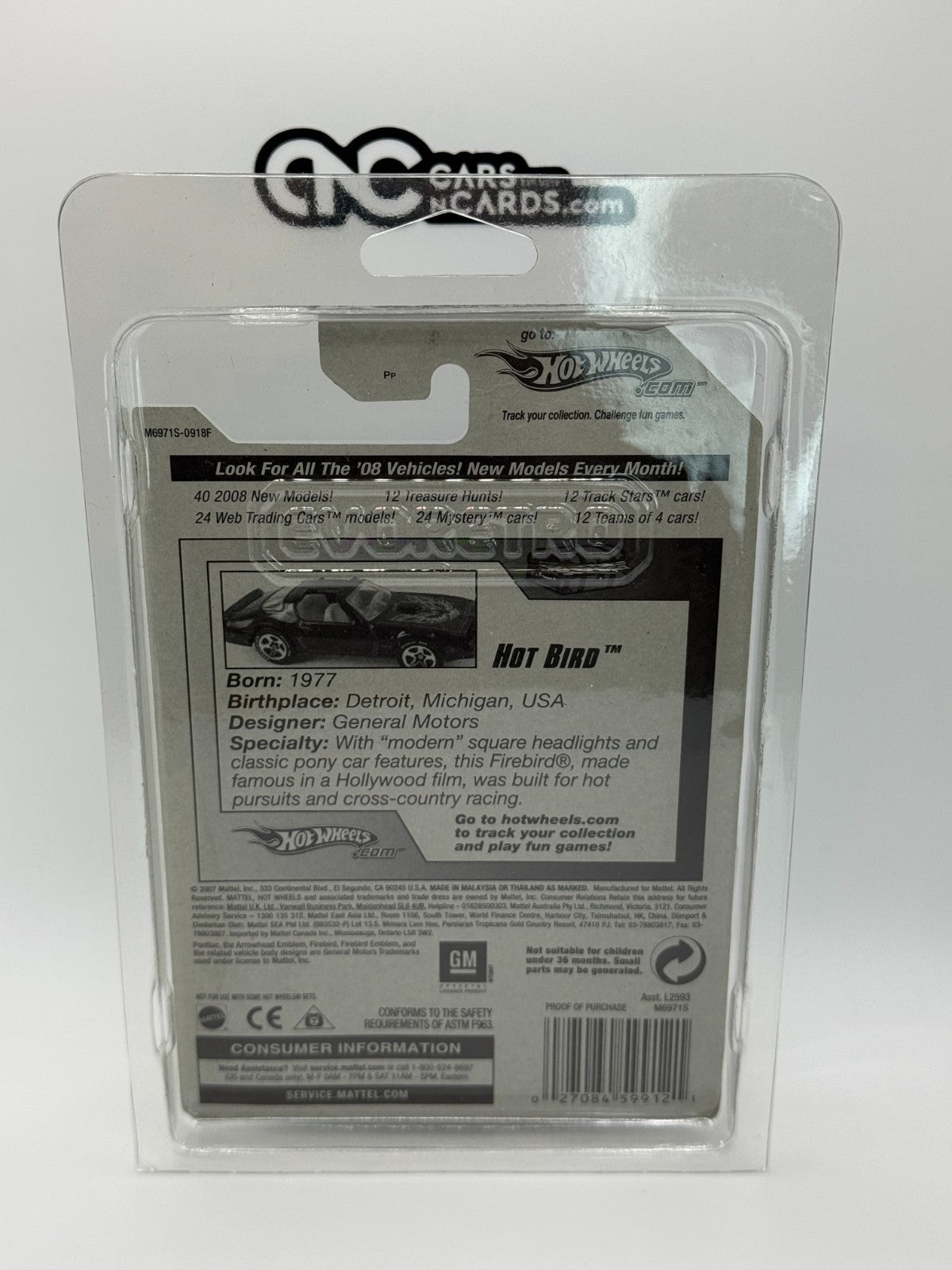 2008 Hot Wheels Super Treasure Hunt 05/12 Hot Bird Firebird With Protector