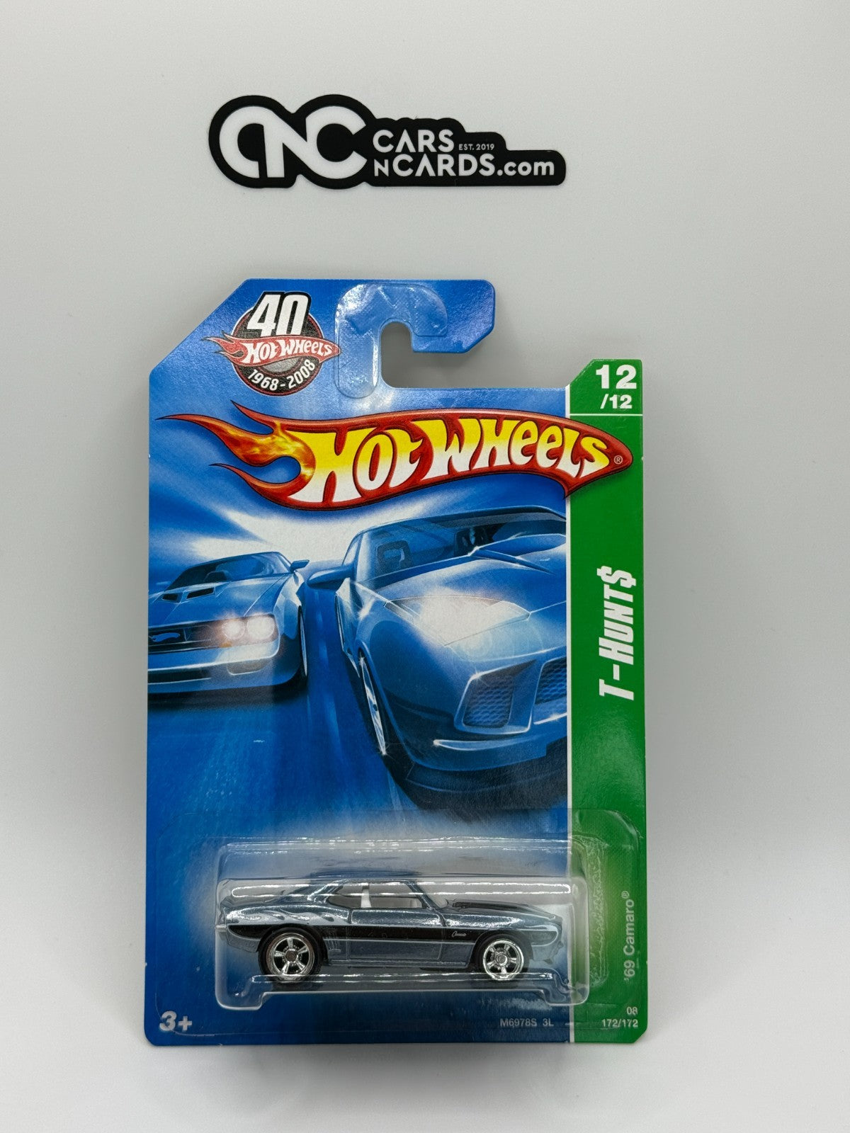 2008 Hot Wheels Super Treasure Hunt 12/12 '69 Camaro With Protector