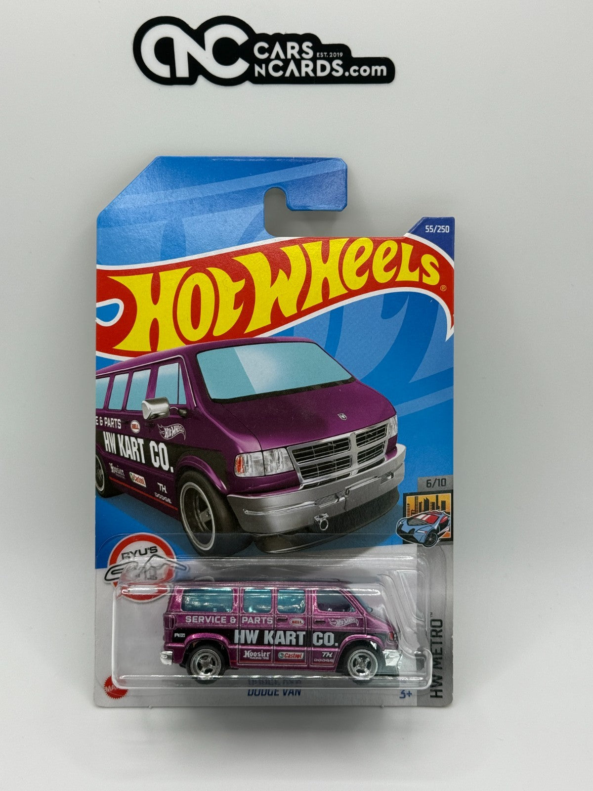 2022 Hot Wheels Super Treasure Hunt Dodge Van HW KART Co With Protector