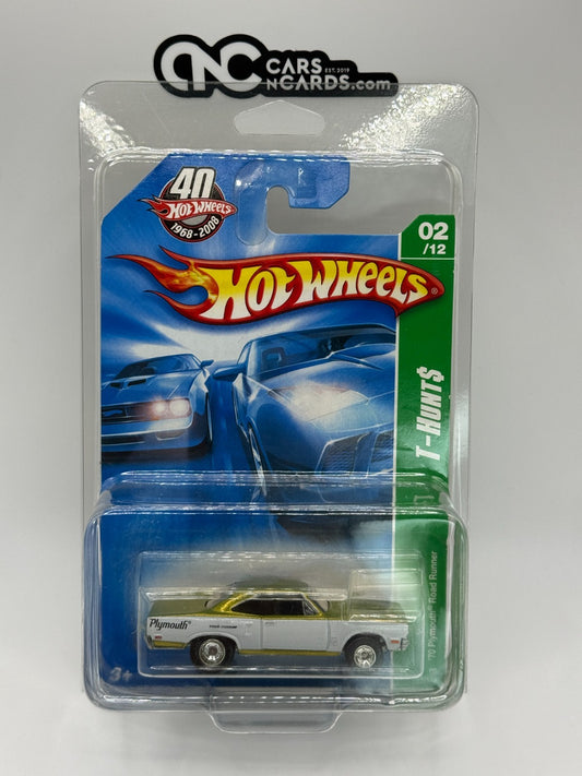 2008 Hot Wheels Super Treasure Hunt '70 Plymouth Road Runner With Protector