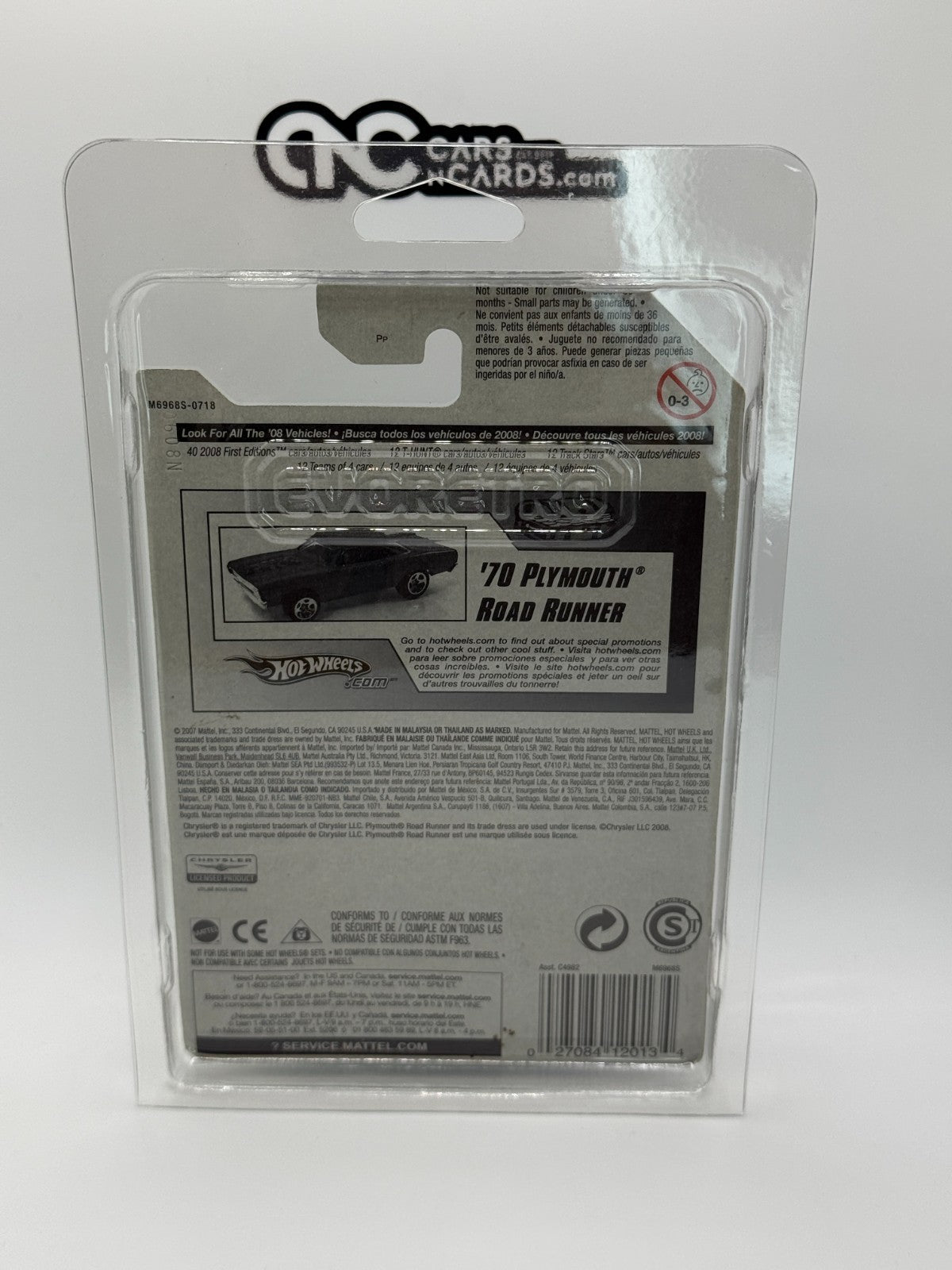 2008 Hot Wheels Super Treasure Hunt '70 Plymouth Road Runner With Protector