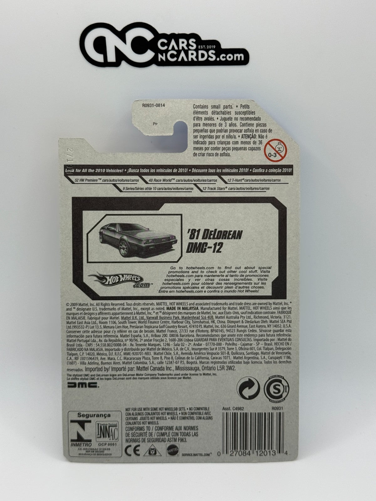 2010 Hot Wheels 2010 HW Premiere '81 DeLorean DMC-12