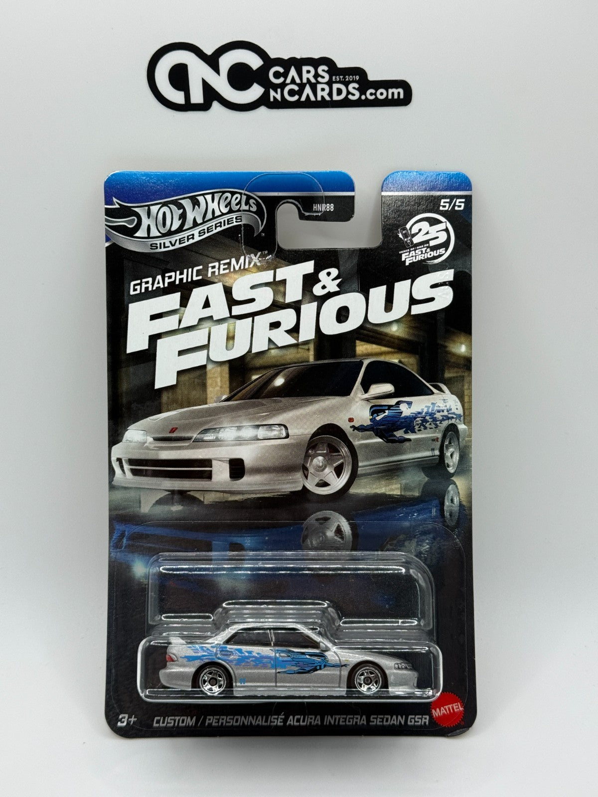 2025 Hot Wheels Silver Series Fast & Furious Graphic Remix Acura Integra Sedan