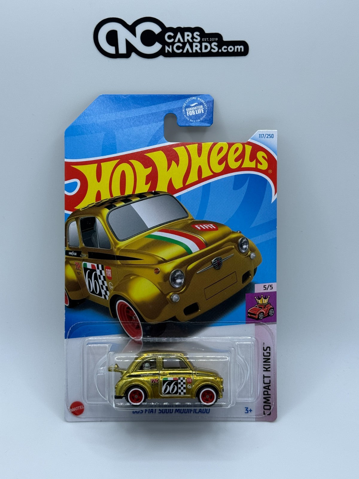 2024 Hot Wheels Compact Kings 5/5 Super Treasure Hunt '60s Fiat 500D Modificado