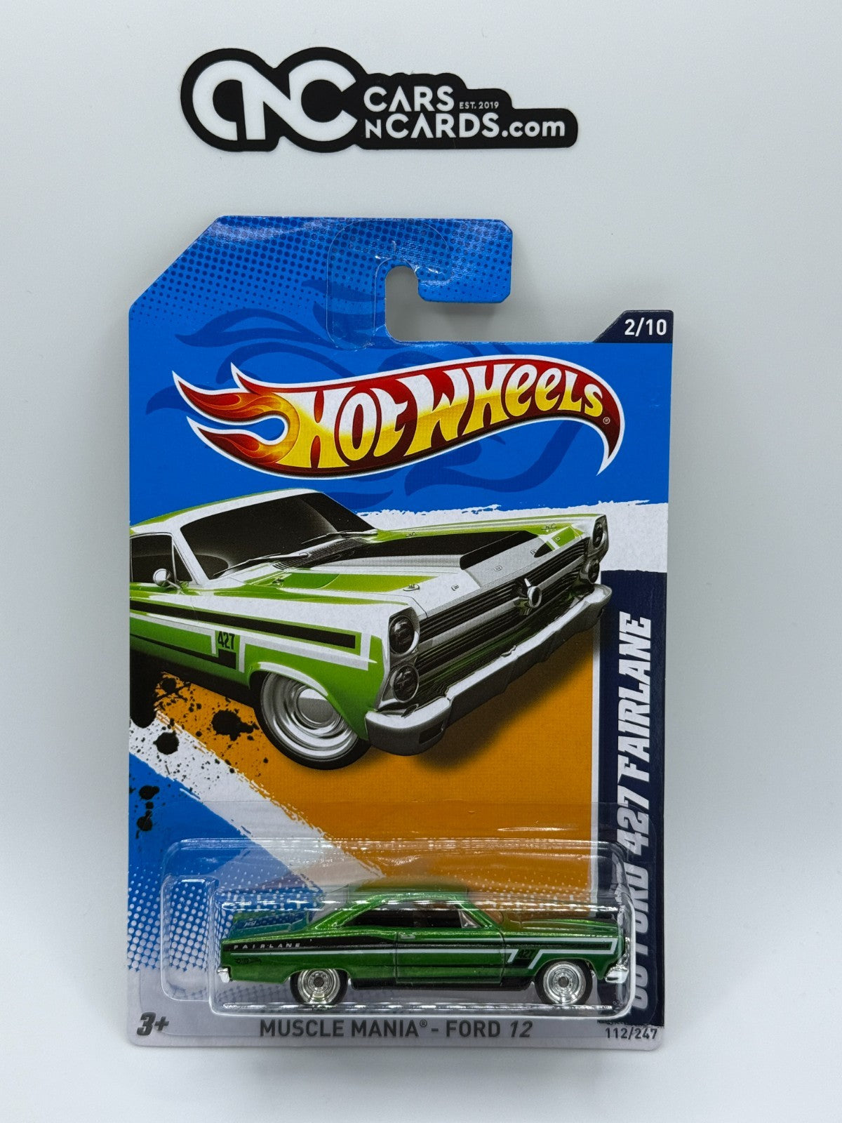 2012 Hot Wheels Super Treasure Hunt '66 Ford 427 Fairlane With Protector