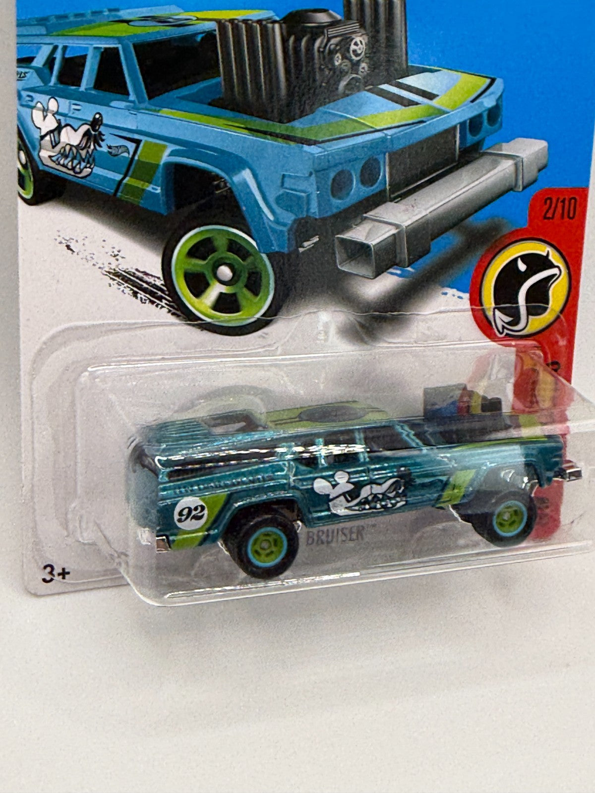 2017 Hot Wheels Super Treasure Hunt Cruise Bruiser Cracked Blister W/Protector