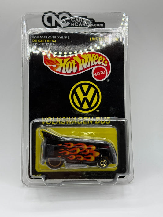 1997 Hot Wheels Limited Edition Volkswagen Drag Bus Black with Flames