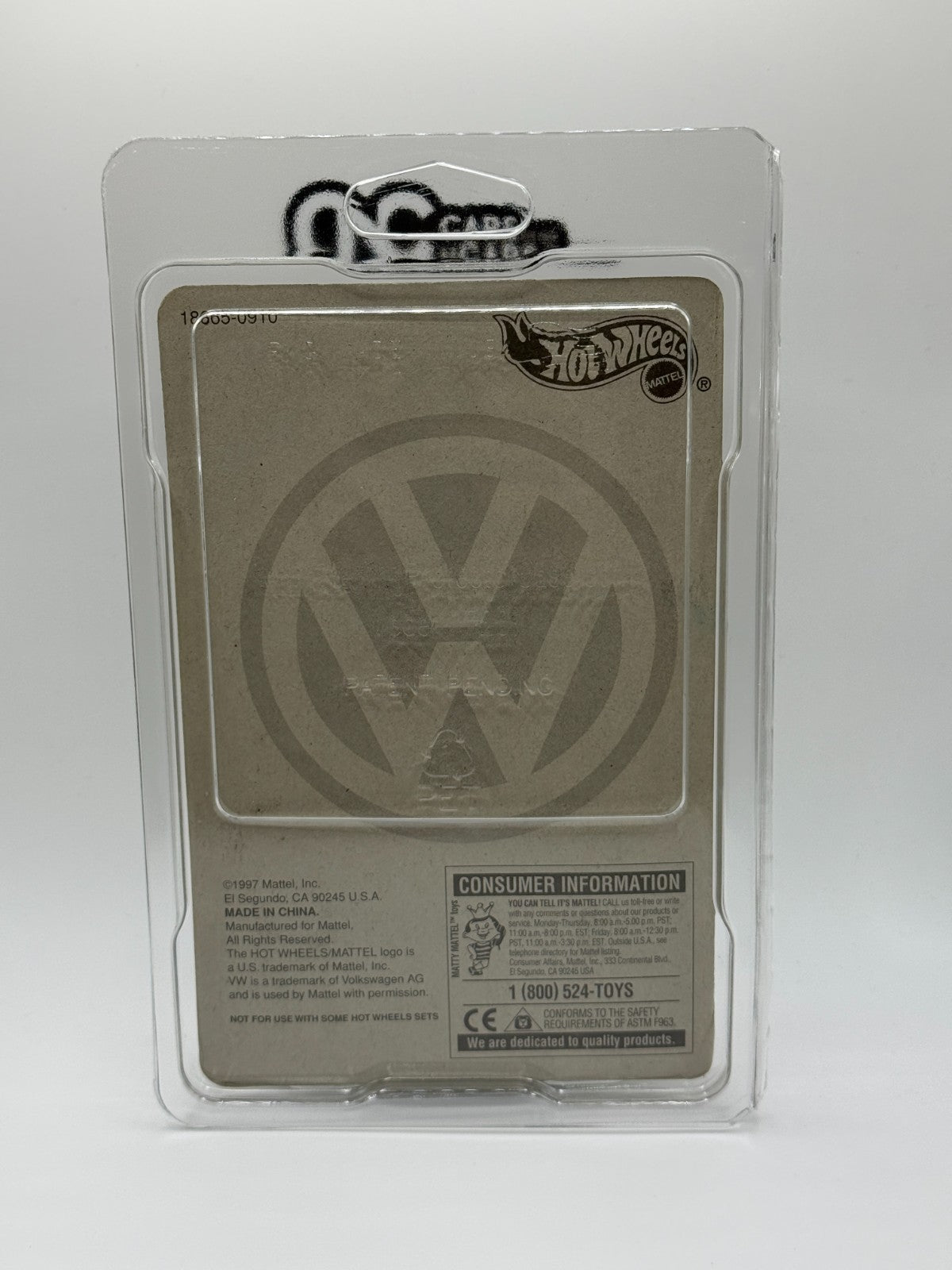 1997 Hot Wheels Limited Edition Volkswagen Drag Bus Black with Flames