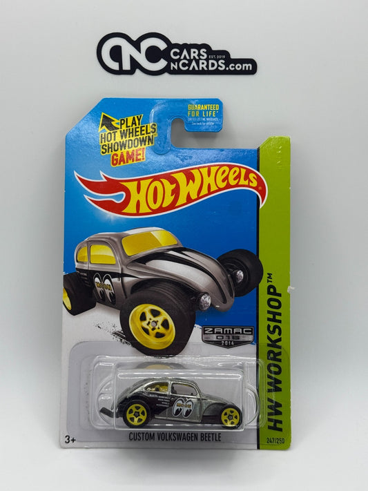 2014 Hot Wheels HW Workshop Zamac Volkswagen Beetle Mooneyes (Rough Edges)