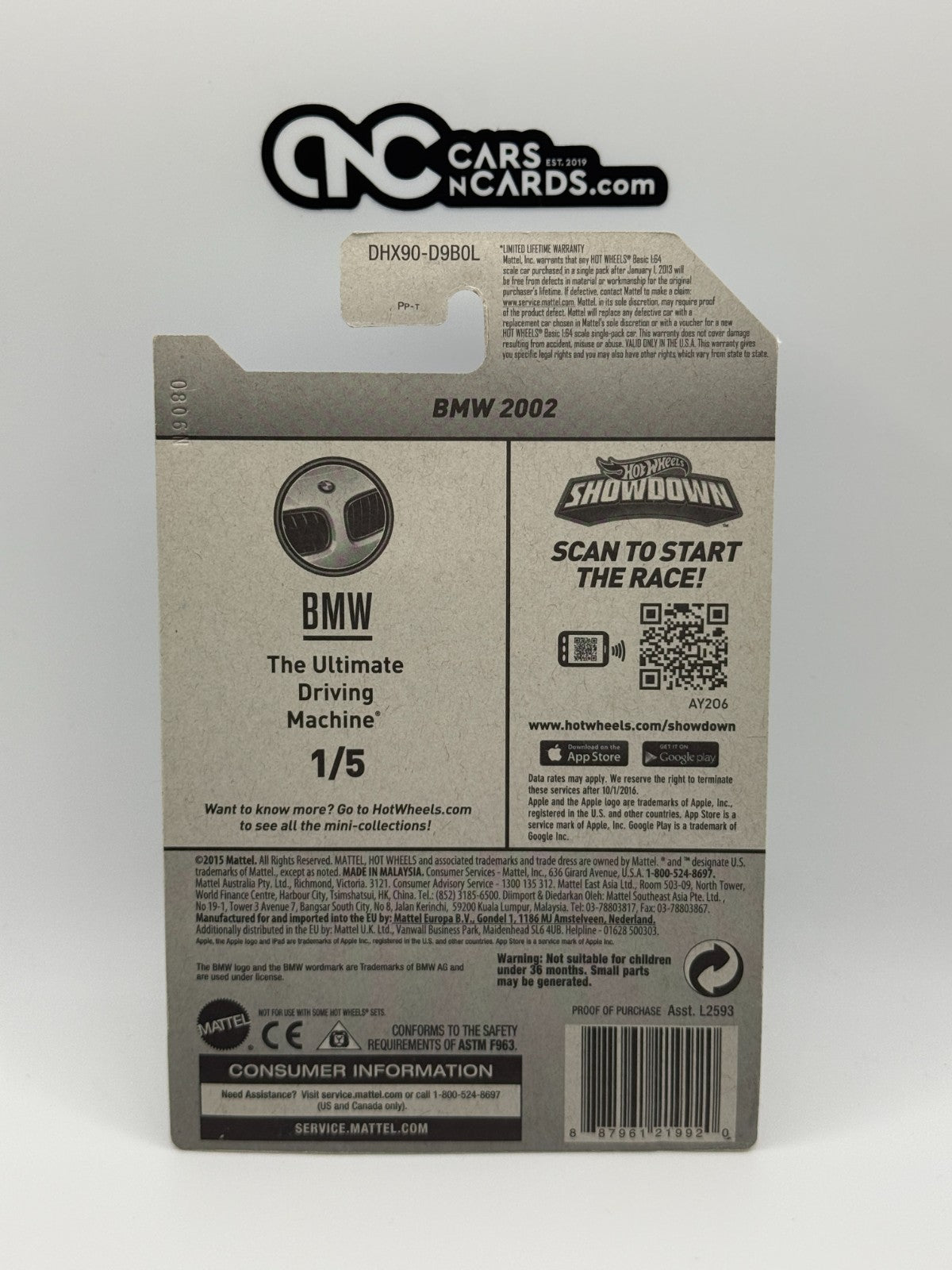 2016 Hot Wheels BMW 1/5 Zamac BMW 2002