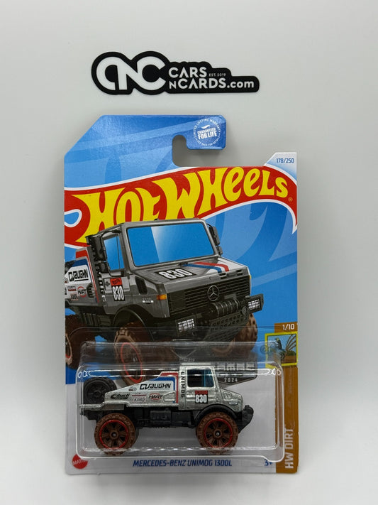 2024 Hot Wheels HW Dirt 1/10 Zamac Mercedes-Benz Unimog 1300L