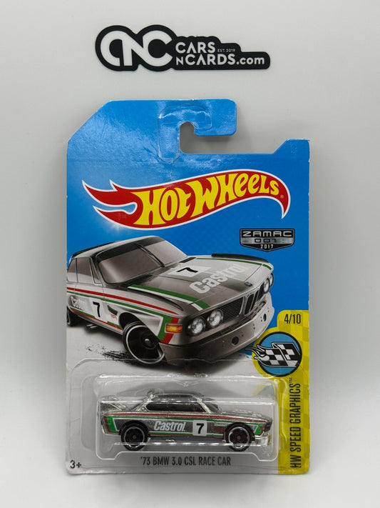 2017 Hot Wheels HW Speed Graphics 4/10 '73 BMW 3.0 CSL Race Car (Card Damage)