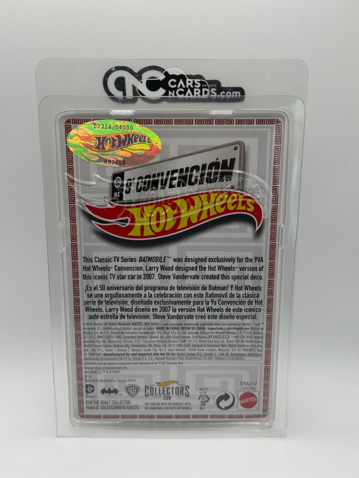 Hot Wheels 9th Mexico Convention Classic TV Series Batmobile 02324/04000
