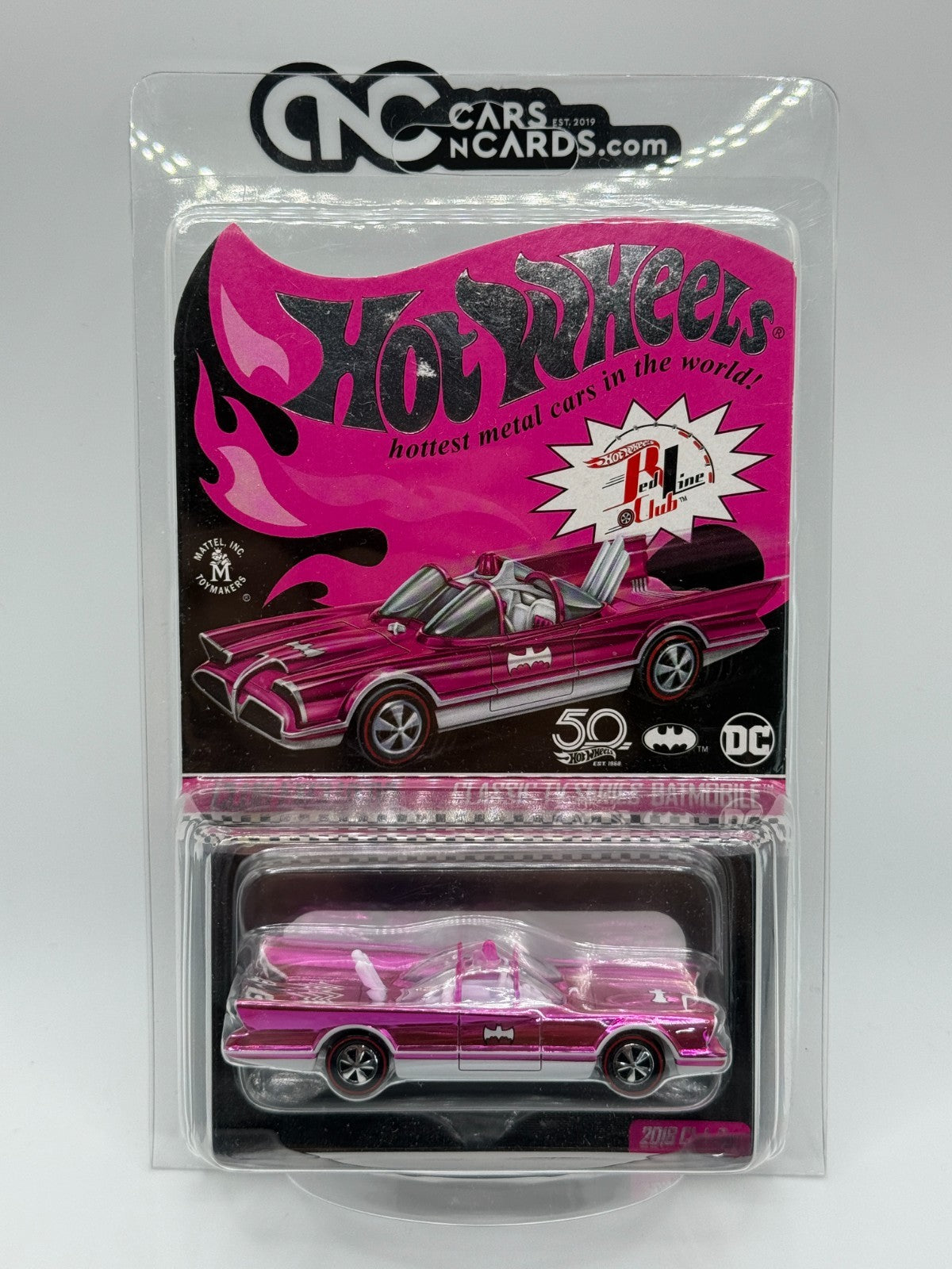 2018 Hot Wheels RLC Classic TV Series Batmobile Pink Convention Car
