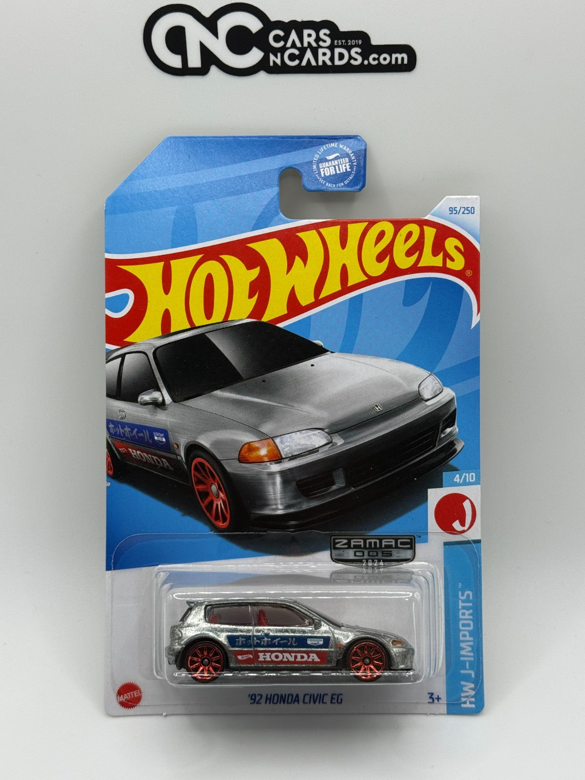 2024 Hot Wheels HW J-Imports 4/10 Zamac '92 Honda Civic EG