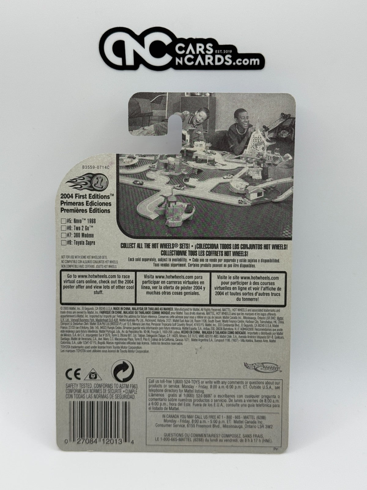 2004 Hot Wheels First Editions 8/100 Tooned Toyota Supra Silver/Zamac