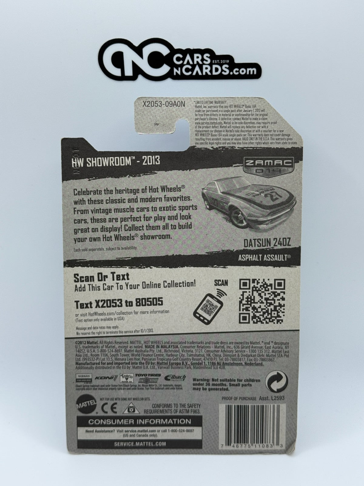 2013 Hot Wheels HW Showroom Zamac Datsun 240Z (Soft Corners)