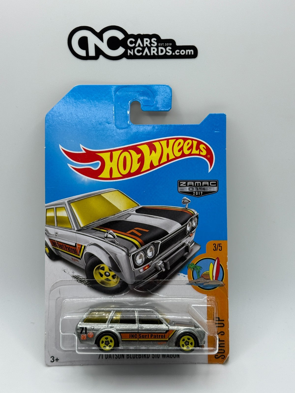 2017 Hot Wheels Surf's Up Zamac '71 Datsun Bluebird 510 Wagon (Soft Corners)