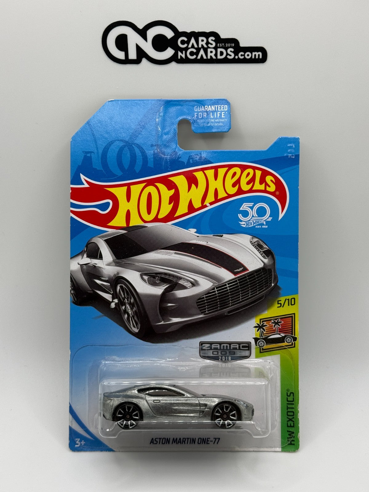 2018 Hot Wheels HW Exotics 5/10 Zamac Aston Martin One-77