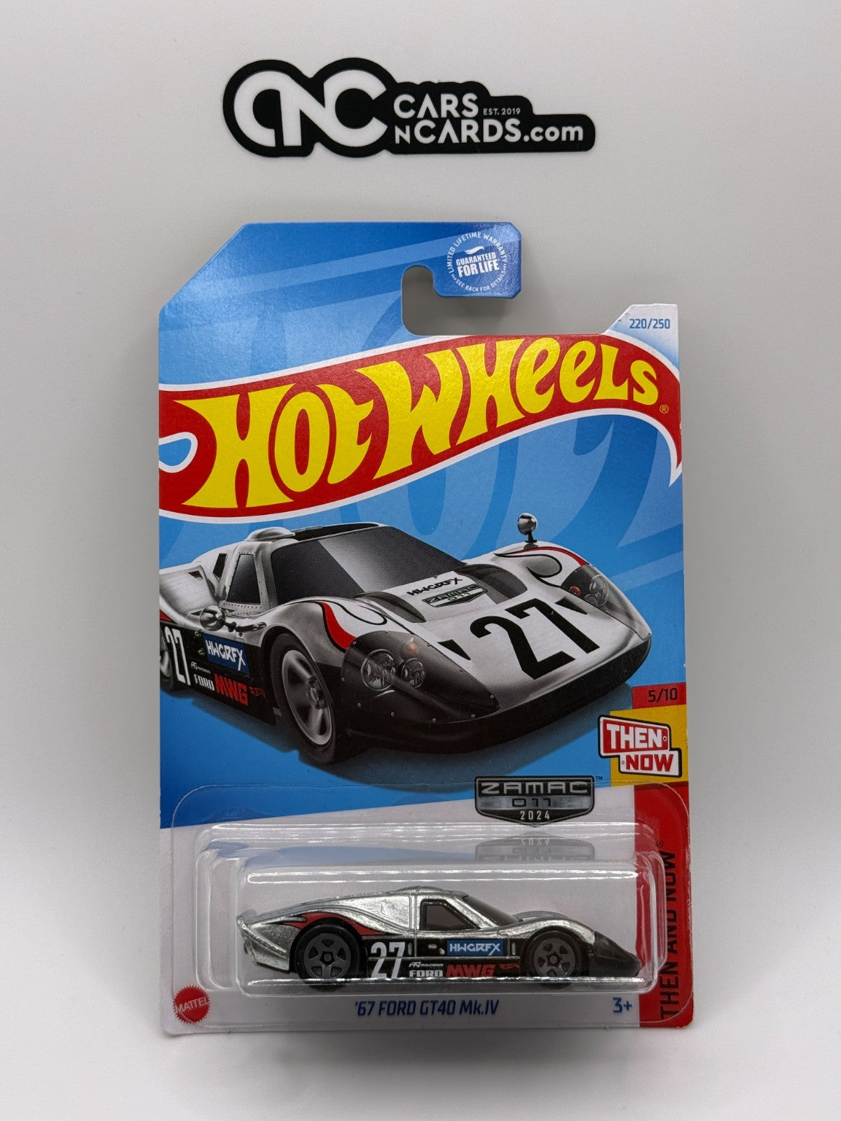 2024 Hot Wheels Then and Now 5/10 Zamac '67 Ford GT40 MK.IV