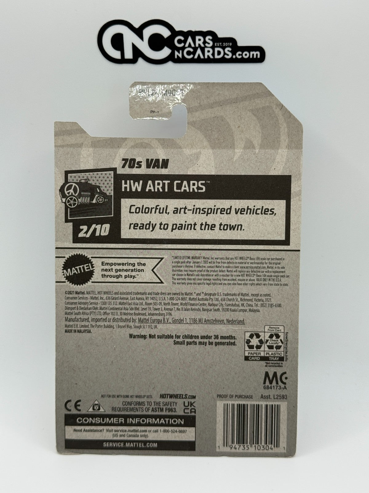 2023 Hot Wheels HW Art Cars 2/10 Zamac 70s Van