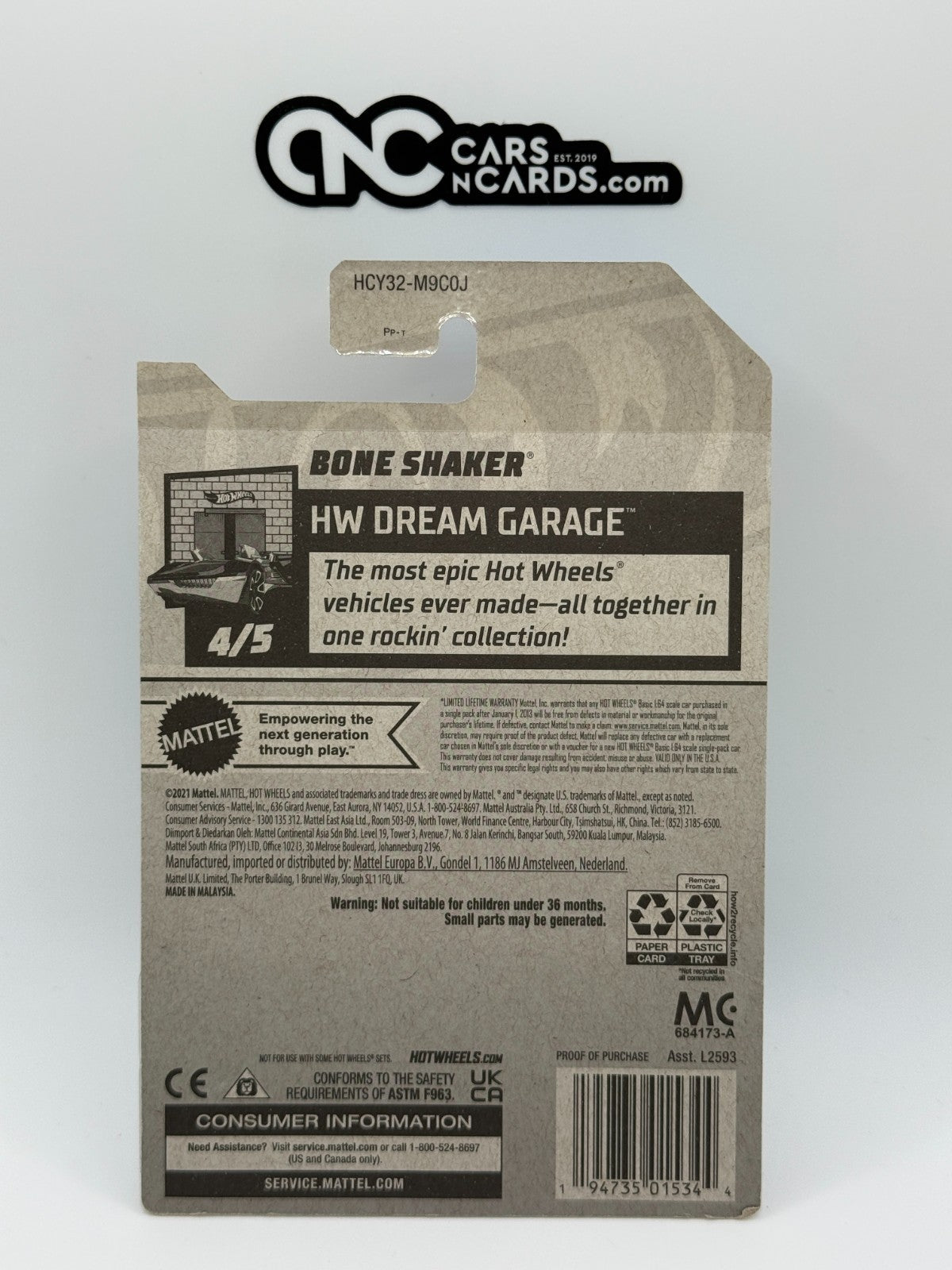 2022 Hot Wheels HW Dream Garage 4/5 Zamac Bone Shaker