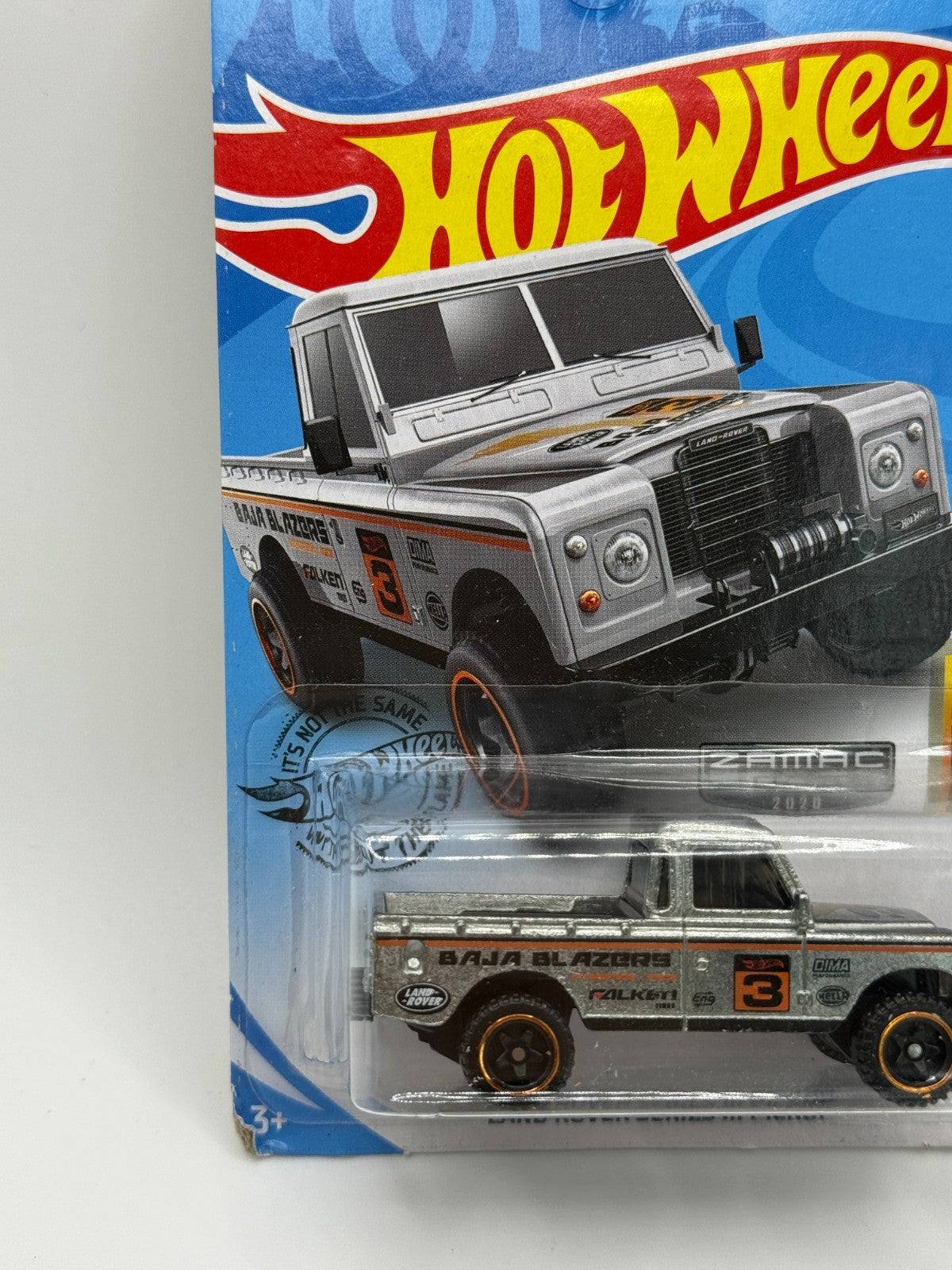 2020 Hot Wheels Baja Blazers 10/10 Zamac Land Rover Defender (Soft Corners)