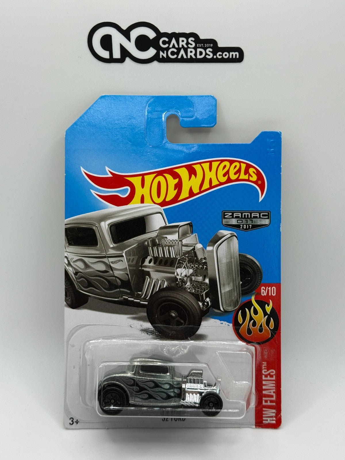 2017 Hot Wheels HW Flames 6/10 Zamac '32 Ford
