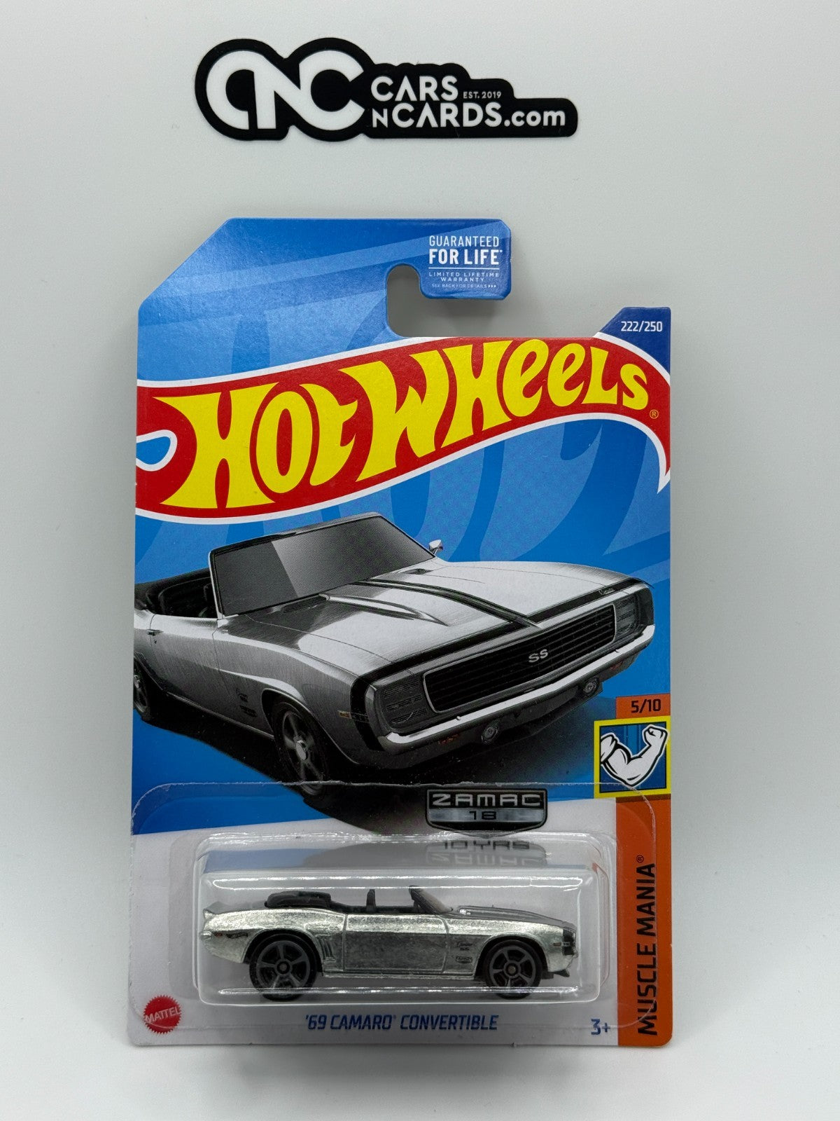 2022 Hot Wheels Muscle Mania 5/10 Zamac '69 Camaro Convertible