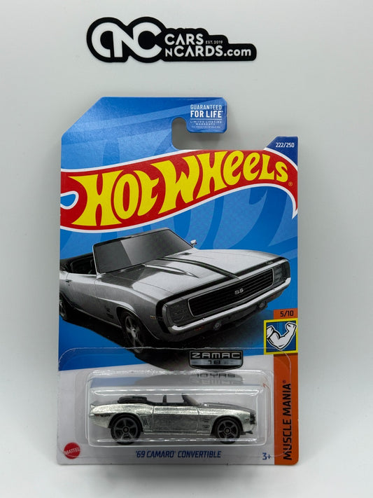 2022 Hot Wheels Muscle Mania 5/10 Zamac '69 Camaro Convertible