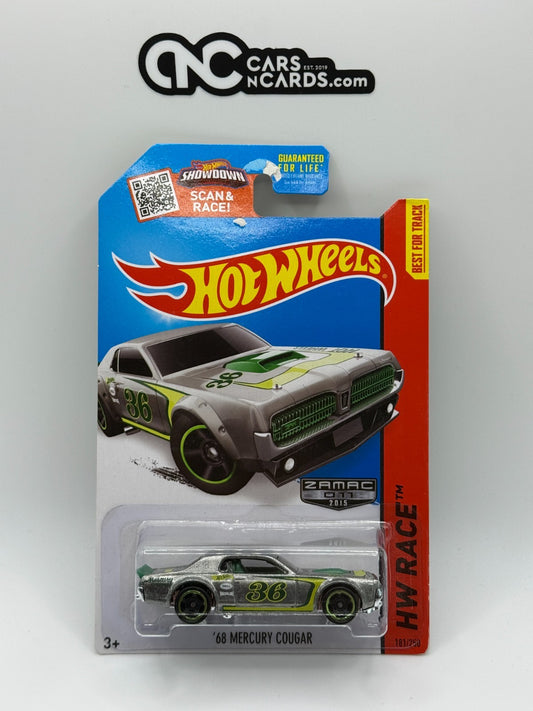 2015 Hot Wheels HW Race Team Zamac '68 Mercury Cougar (Card Damage)
