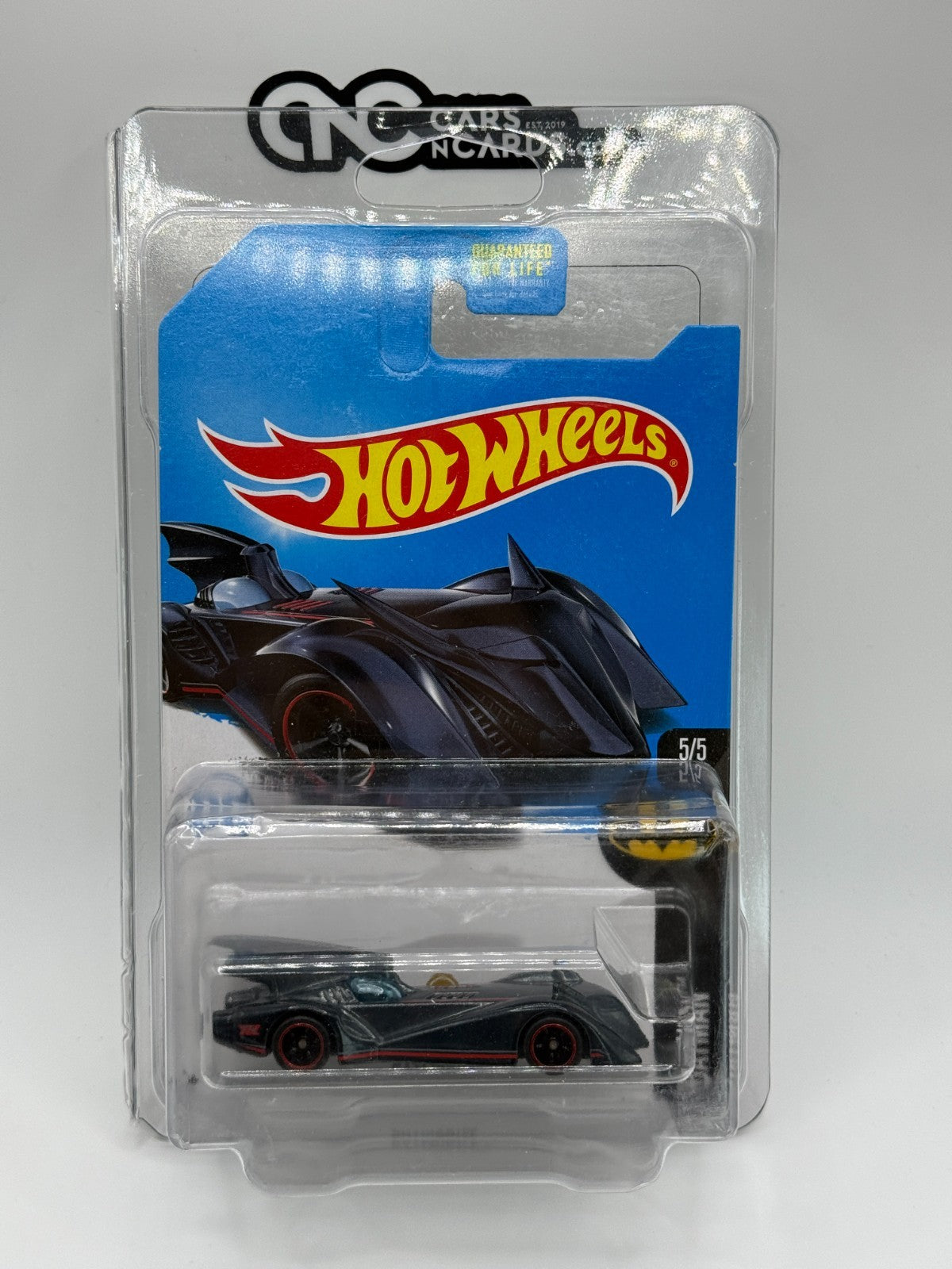 2017 Hot Wheels Batman 5/5 Super Treasure Hunt Batmobile With Protector