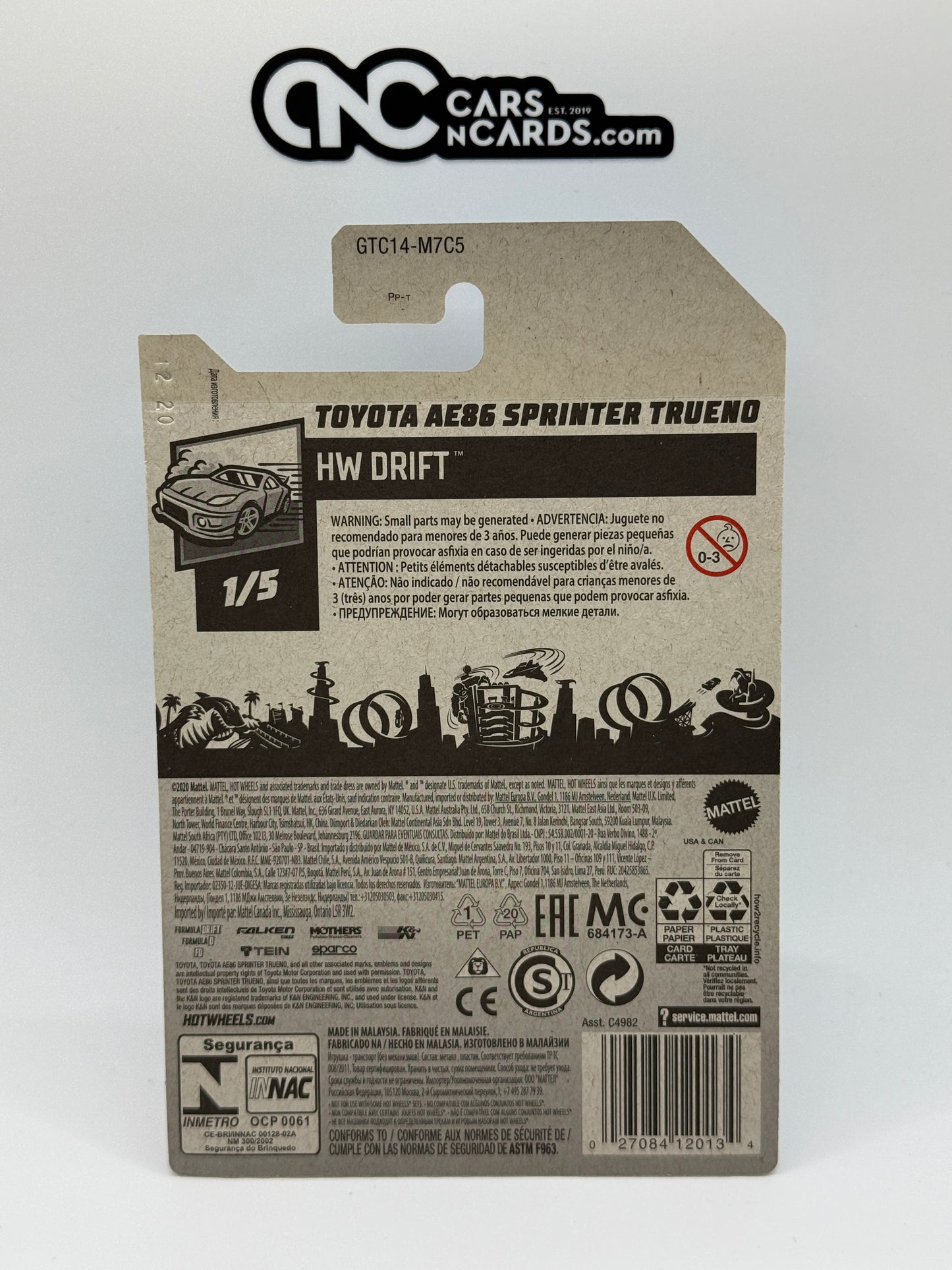 2021 Hot Wheels HW Drift 1/5 Toyota AE86 Sprinter Trueno Black