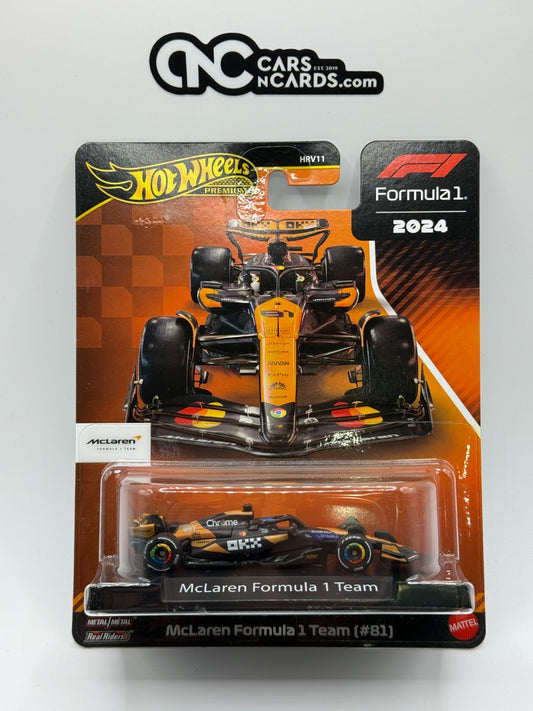 2025 Hot Wheels Premium F1 Formula 1 2024 McLaren Formula 1 Team (#81)