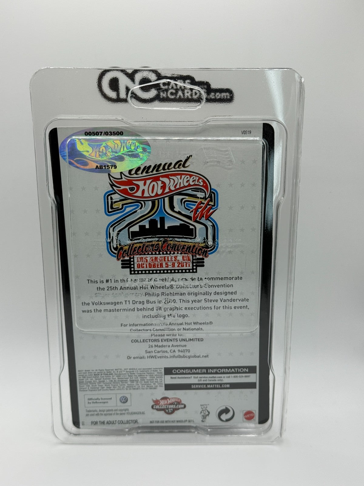 2011 Hot Wheels 25th Annual Collectors Convention LA Volkswagen T1 Drag Bus