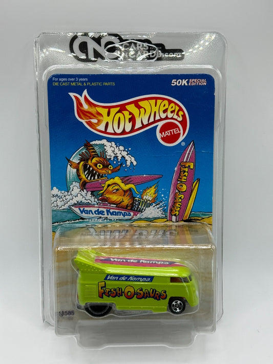 1997 Hot Wheels Van De Kamps Fish-O-Saurs Volkswagen Drag Bus (Card Crease)