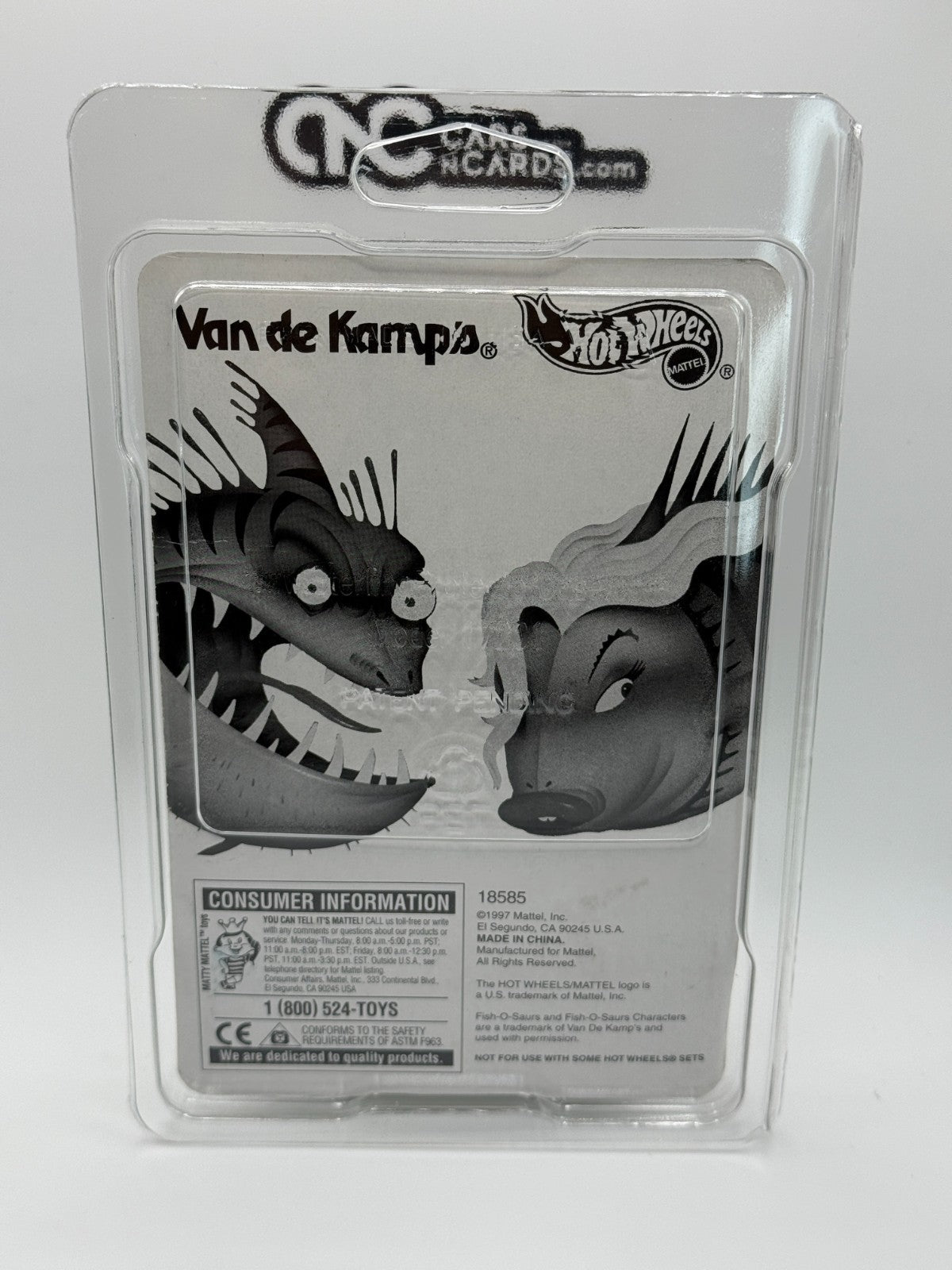 1997 Hot Wheels Van De Kamps Fish-O-Saurs Volkswagen Drag Bus (Card Crease)