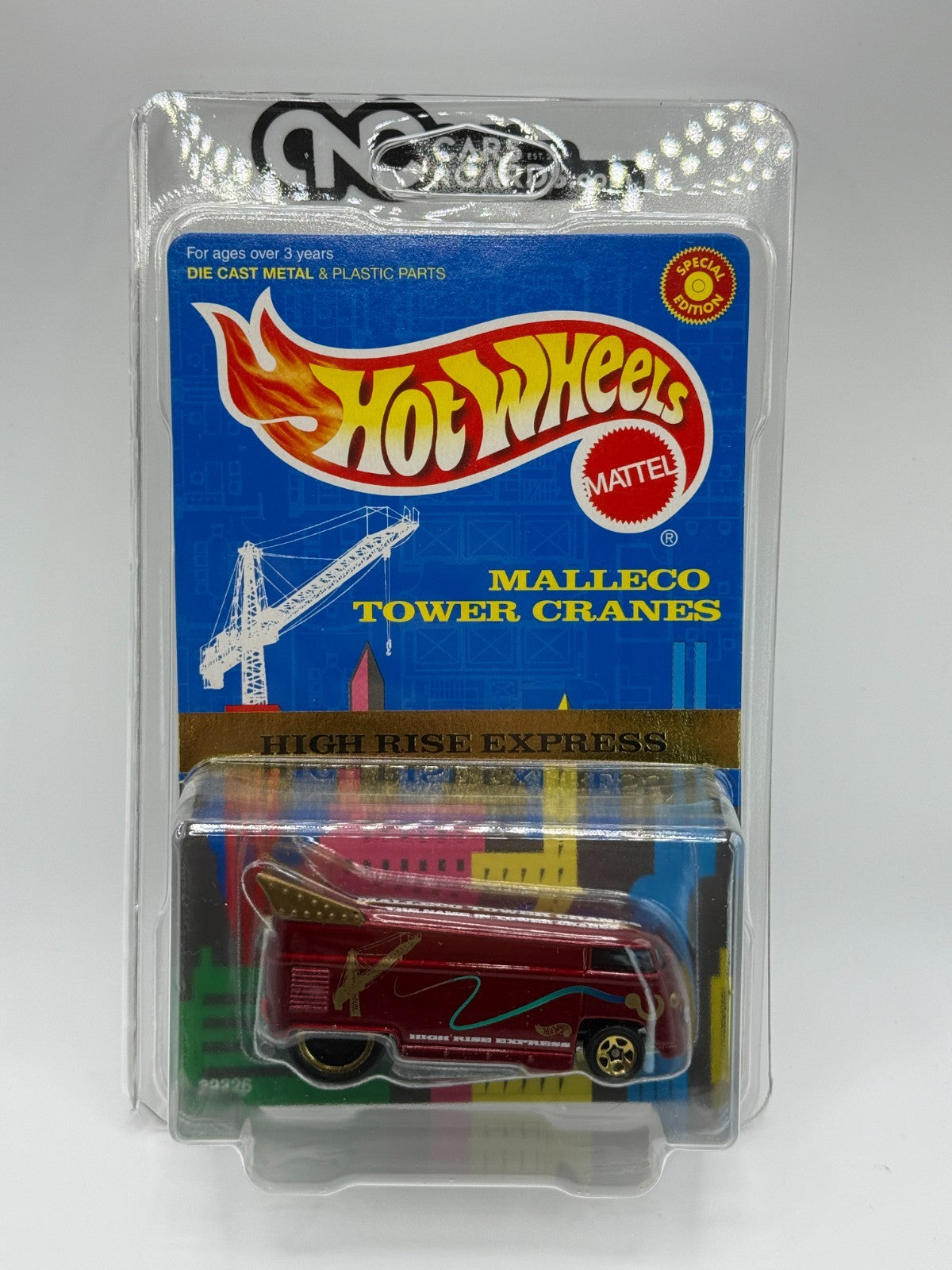 1999 Hot Wheels Malleco Tower Cranes High Rise Express Volkswagen Drag Bus